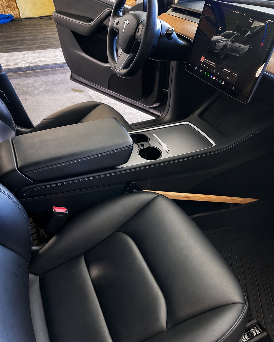 Front center console after detailing